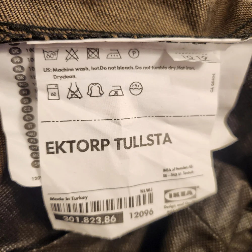 Ikea EKTORP Tulsta Black Body cover NOS 301.823.86 12096 / 1019